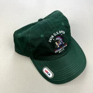 US Open Golf Hat Cap Strapback Green Shinnecock Hills Club Course PGA Tour Logo